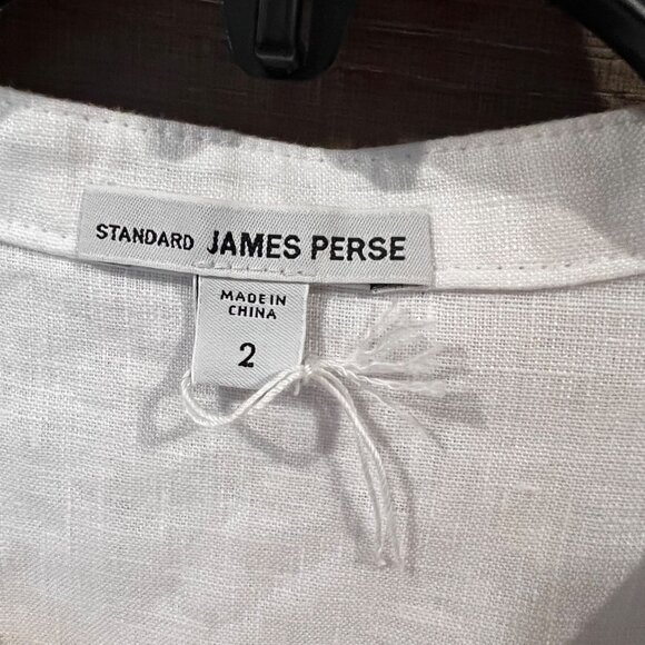 James Perse white Linen Shirtdress dress size 2/ M - Picture 5 of 10